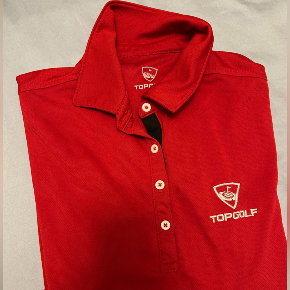Topgolf Red Polo Shirt